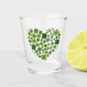 Copo De Shot Coração de Clovers