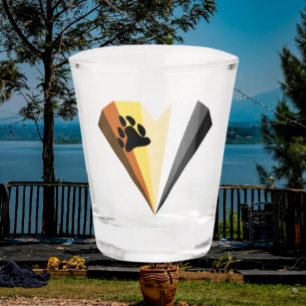 Copo de Shot Coração Orgulho de Urso
