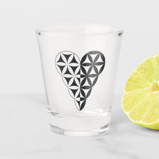 Copo De Shot Coração Sagrado - Coração da vida, Duplo Wh/Bl.
