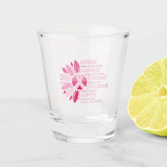 Copo De Shot Corajoso Porque Enfrentei Escuridão (Frente)