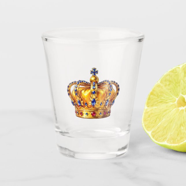 Copo De Shot Coroa dourada real (Frente)
