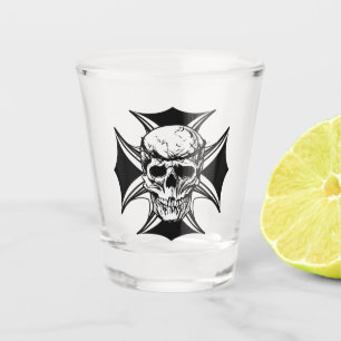 Copo De Shot Coroa espinheira crônica cruz gótico-biker arte