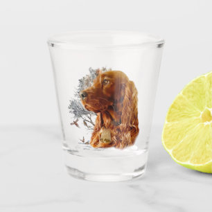 Copo De Shot Cortador irlandês com faisão