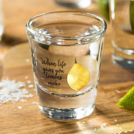 Copo De Shot Cota Amarelo Limão Engraçado Moderno