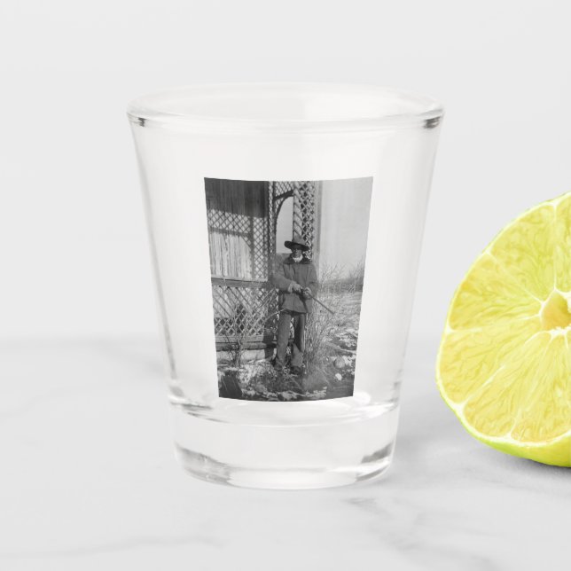 Copo De Shot Cowboy Rancher ou canadense fora da lei do Velho O (Frente)