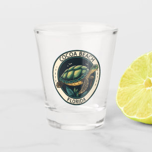 Copo De Shot Crachá de Tartaruga da Florida Beach