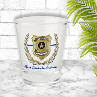 Copo De Shot Crachá do policial personalizado