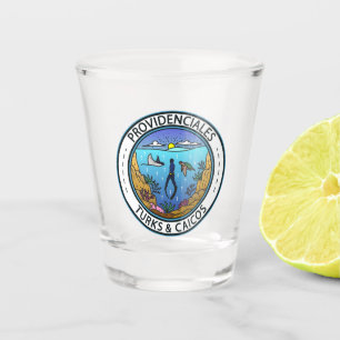Copo De Shot Crachá Providencienciales Turks e Caicos Scuba