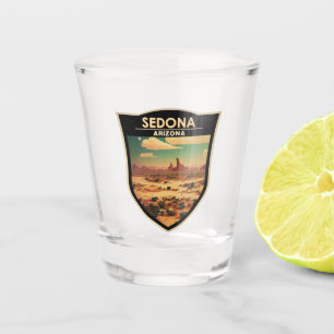 Copo De Shot Crachá Retro-Viagem de Arizona Sedona