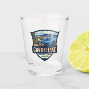 Copo De Shot Crachá Retroativo da Ilustração do Parque Nacional