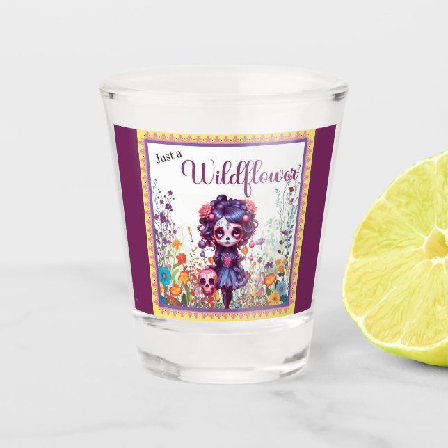 Copo De Shot Crânio de Açúcar Gótico (Frente)