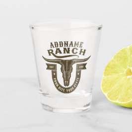Copo De Shot Cravo de boi touro personalizado NAME Western Ranc