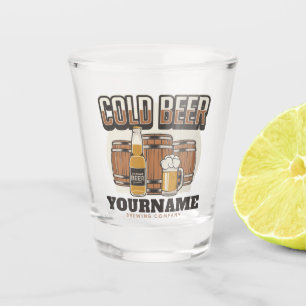 Copo De Shot Criação Personalizada De Cerveja Fria De Carvalh