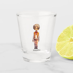 Copo De Shot Criança Adorável Zombie - Halloween Bonito