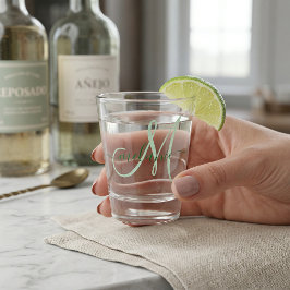 Copo De Shot Crie Seu Próprio Nome de Monograma Personalizado S