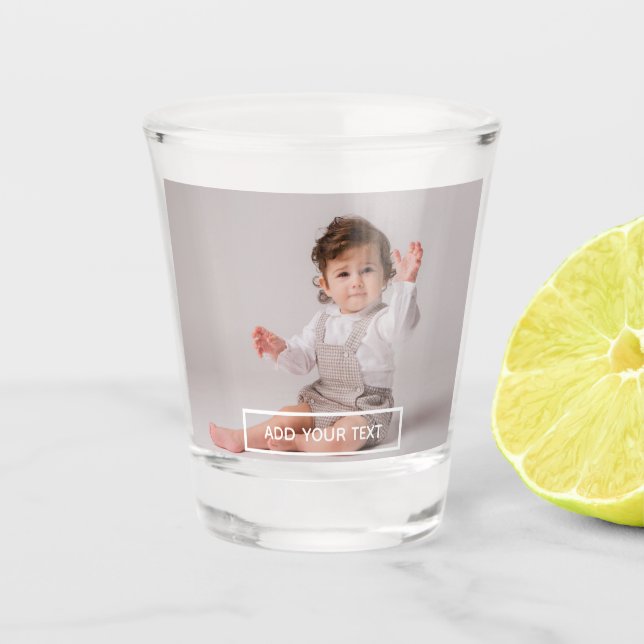 Copo De Shot Crie sua própria foto personalizada (Frente)