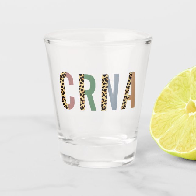 Copo De Shot Crna Enfermeira Anestesista Cheetah lepard (Frente)