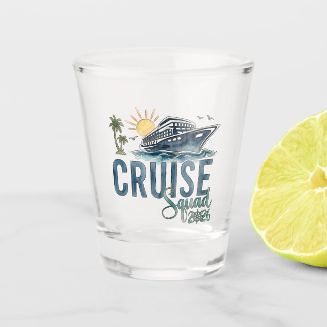 Copo de Shot Cruise Squad 2026 Lembrancinha de Fes (Frente)