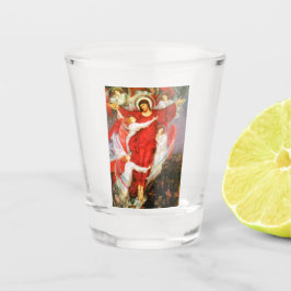 Copo De Shot Cruz Vermelha (Crucificação de Jesus Cristo)