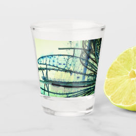 Copo De Shot Curvas azuis