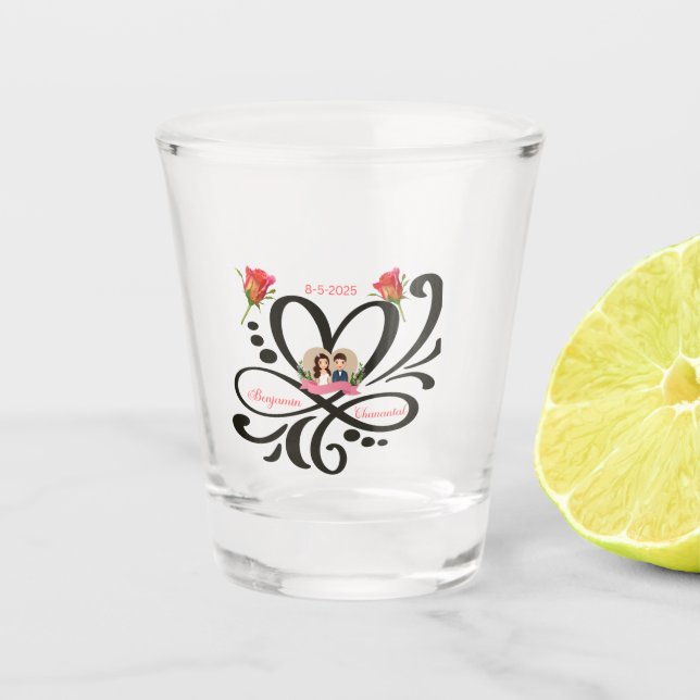 Copo De Shot Custom Can Cooler, Wedding Favor, Anniversary Gift (Frente)