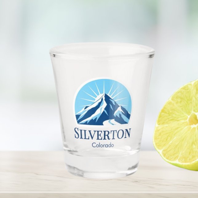 Copo de shot da Silverton Mountain Colorado ski (Criador carregado)