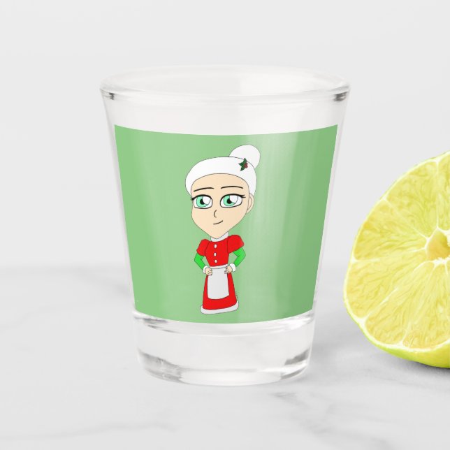 copo de shot da sra. claus chibi (Frente)