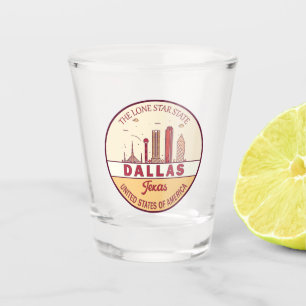 Copo De Shot Dallas Texas City Skyline Emblem