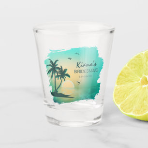 Copo De Shot Dama de honra da ilha/cerceta tropicais ID581 da