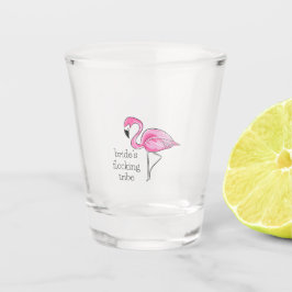 Copo De Shot Damas de Honra Solteira Flamingo Tribo