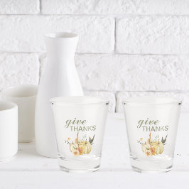 Copo De Shot Dar Abóbora de Aquarela aos Obrigados