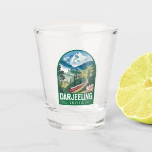 Copo De Shot Darjeeling India Viagem Art Emblem