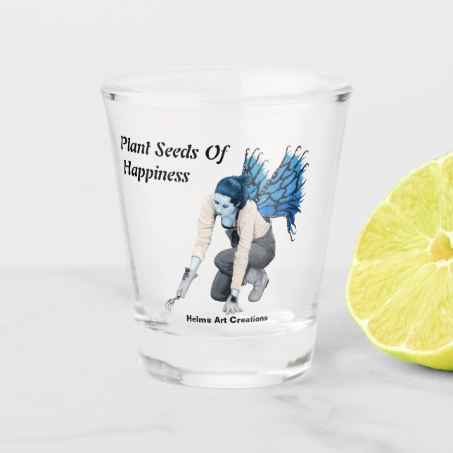 Copo De Shot Dark Fairy Garden Fantasy Art Shot Glass (Frente)