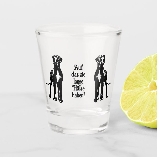 Copo de Shot de Casal Great Dane (Frente)