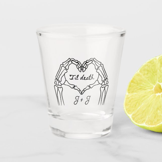 Copo de Shot de Casamento Personalizado Até a Mort (Frente)