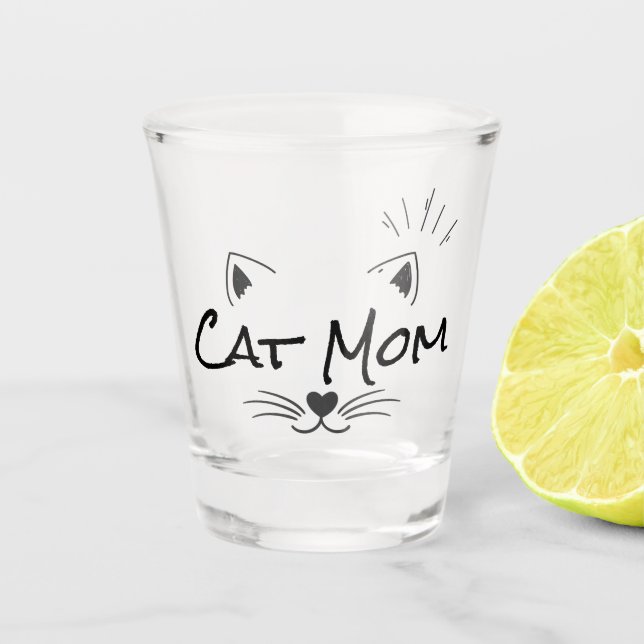 Copo de Shot de Gata Mãe - Presente Divertido para (Frente)