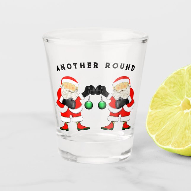 Copo de Shot de Natal de Boxe (Frente)