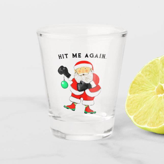 Copo de Shot de Natal de Boxe (Frente)