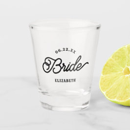 Copo de Shot de Noiva Minimalista Personalizado Mo