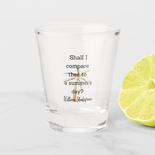 Copo De Shot Decoração de Citação de Verão de Shakespeare para  (Frente)