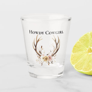 Copo De Shot Deer Antlers Cowgirl Pink Floral