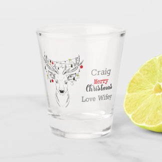 Copo De Shot Deer Christmas personalizado