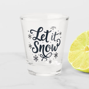 Copo De Shot Deixe-o nevar floco de neve no inverno Natal