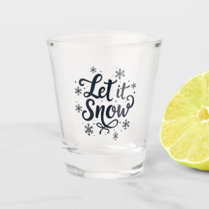 Copo De Shot Deixe-o nevar floco de neve no inverno Natal