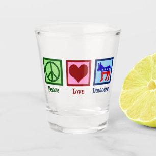 Copo De Shot Democrata do Amor pela Paz