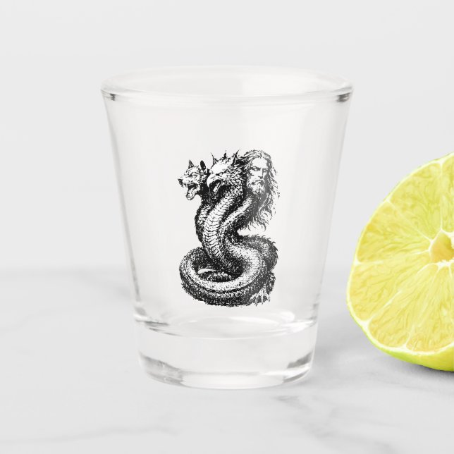 Copo De Shot Demônio Bune Três Rostos, Um Poder (Frente)