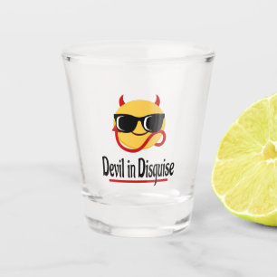 Copo De Shot demônio disfarçado Emoji Hot Trendy Engraçado