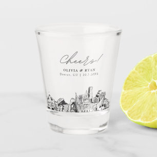Copo De Shot Denver Wedding Favor Personalizado Saúde
