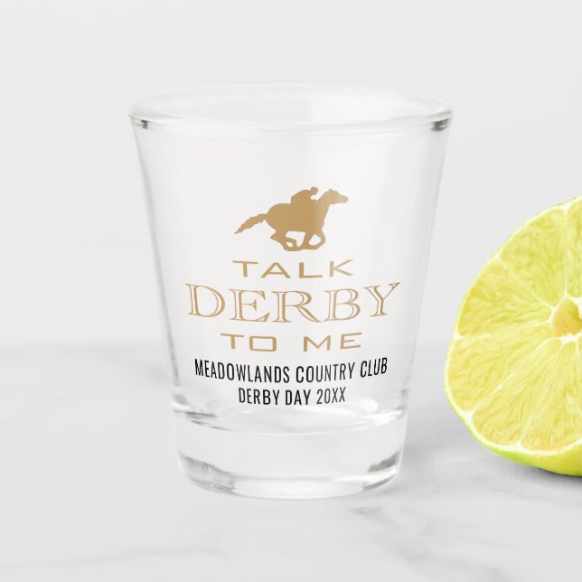 Copo De Shot Derby Day Horserace | Fale Com Derby Para Mim, Vid (Frente)