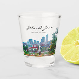 Copo De Shot Des Moines Personalizadas - Iowa Skyline Shot Glas